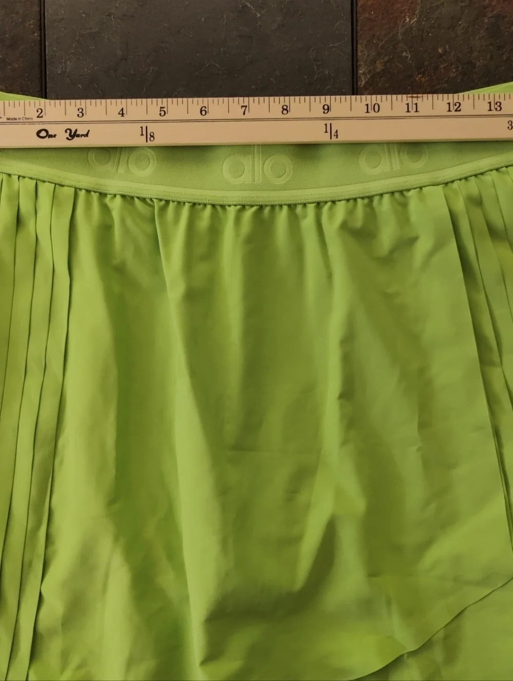 ALO Aces Tennis Skirt in Green Apple